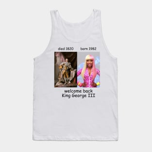 Welcome Back Meme King George Weirdcore Dumb Ironic Oddly Specific Tank Top